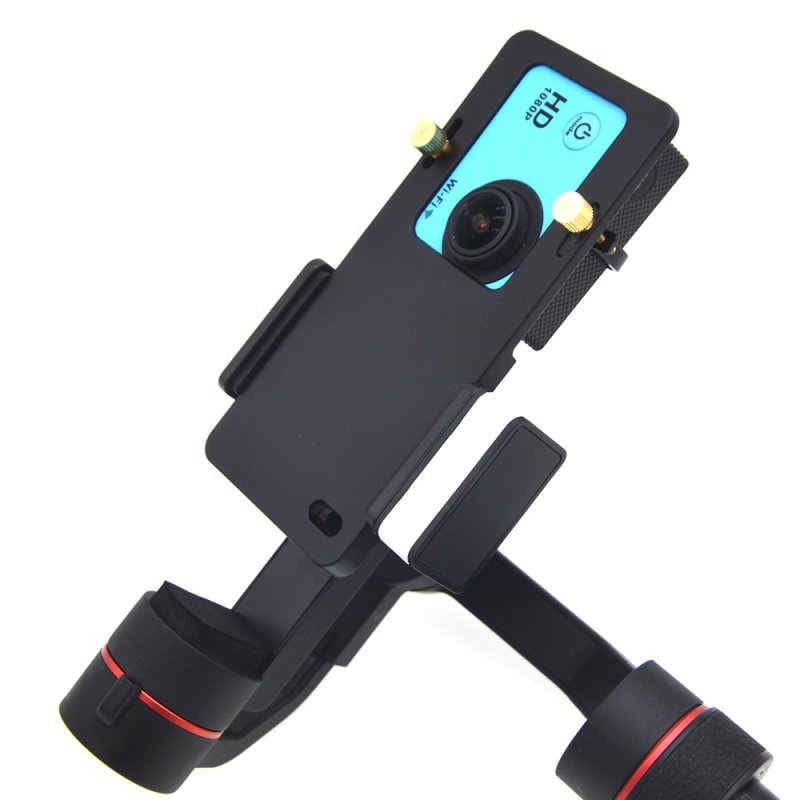 Universal Mount Plate Adapter Handheld Gimbal Stabilizer for Gopro Hero 6/5  black