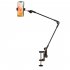 Universal Phone Stand Holder Mount Flexible 360   Rotation Long Arm Bracket Stand For Phones Mobile Bed Office Kitchen D42 shell clip black