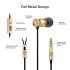 Universal Portable Stylish Metal Stereo Earbuds In Ear Earphone