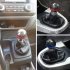 Universal Real Carbon Fiber Ball Manual Mt Gear Shift Shifter Knob 6 speed black and blue double edges