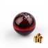 Universal Real Carbon Fiber Ball Manual Mt Gear Shift Shifter Knob 6 speed black and red double edges