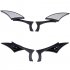 Universal Rearview Mirror Aluminium Alloy Blade Motorcycle Rearview Side Mirrors black