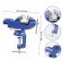 Universal Rotary Table Bench Clamp Woodworking Repair Metallurgical Tool Drill Press  Vise blue