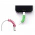 Universal  Silicone  Spiral  Data  Cable  Protective  Cover Anti breaking Threaded Storage Cable Winder  Random Color  Random
