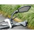 Universal Stainless Steel Lens Handlebar Bike Mirror Safe Rearview Mirror HF MR081R