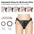Universal Strap On Harness Lesbian Pants O Rings Sex Toy Dildo Attachment black