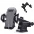 Universal Suction Cup Car Phone Holder Auto Vehicle Dashboard Windshield Stand Bracket Support Black 3 in one