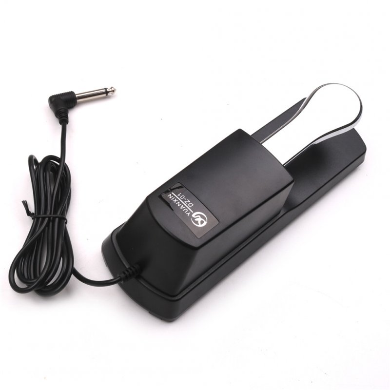 Universal Sustain Pedal for Electronic Keyboards and Digital Pianos Anti-Slip Bottom Musical Instrument Footboard black