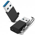 Universal Usb3 0 To Type c Adapter High speed Data Transmission Double sided 10gb Converter For Laptops Usb Sockets Charging Heads black