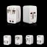 Universal Worldwide Adapter Electric Socket AU UK US EU Plug Adaptor Travel Wall Charger AC Power Option 2 USB Charging Port International Plug Adaptor white no