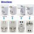 Universal Worldwide Adapter Electric Socket AU UK US EU Plug Adaptor Travel Wall Charger AC Power Option 2 USB Charging Port International Plug Adaptor white no