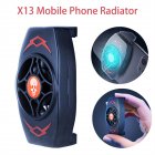 Universal X13 Mobile Phone Game Cooler System Mute Strong Wind Cooling Fan Gamepad Holder Stand Radiator Auxiliary Chicken-eating black