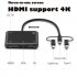 Universal for Apple Android Type c to HDMI   VGA Converter Mobile Phone Notebook Adapter black