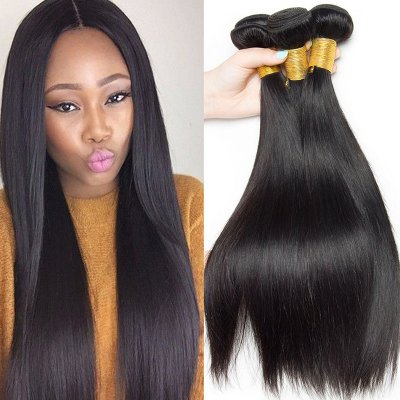 Wholesale Unprocessed Straight Hair 1 Bundle Natural Black Human