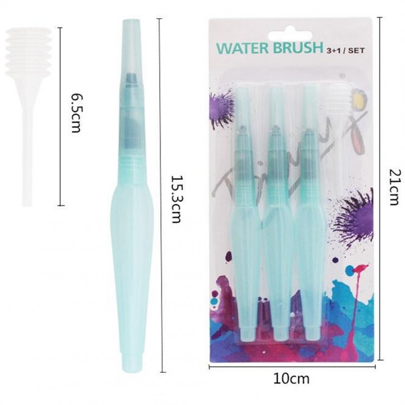 3pcs Portable Watercolor Brush Pen Set Paint Water Color Brush Pencil Painting Drawing Art for Beginner