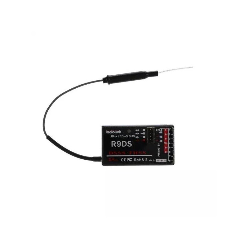Upgraded RadioLink AT9-R9DS R9DS 2.4GHz 9CH DSSS Receiver for AT9 AT10 Transmitter as shown