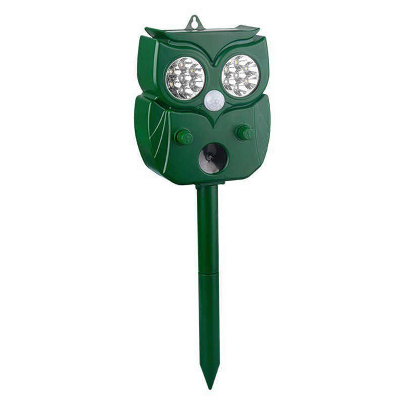 Upgraded Solar Repeller Ultrasonic Bird Repellent Motion Sensor LED Light Cat Repellent