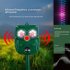Upgraded Solar Repeller Ultrasonic Bird Repellent Motion Sensor LED Light Cat Repellent For Yard Garden Farm New 14LED mouse repeller