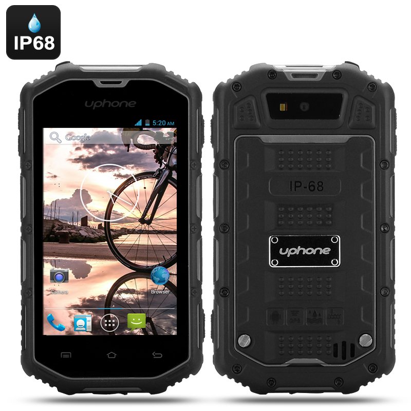 Uphone U5A Waterproof Rugged Phone (Black)