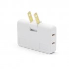 Us Extension  Plug Electrical  Adapter 3 In 1 Adaptor 180 Degree Rotation Adjustable For Mobile Phone Charging Converter Socket white