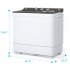 Us Plug Xpb65 2288s Twin Tub Washing Machine 110v 420w Double Tub With Drain Pump Semi automatic 26lbs 18lbs 8lbs  White
