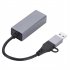 Usb 3 0 Hub Gigabit Ethernet Type c to Network Adapter Usb c to Rj45 Lan Port 3 Ports Usb3 0 Splitter Black SL 017