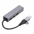 Usb 3 0 Hub Gigabit Ethernet Type c to Network Adapter Usb c to Rj45 Lan Port 3 Ports Usb3 0 Splitter Black SL 017