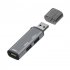 Usb 3 0 Hub Splitter 3 in 1 Computer Hub Extensions Notebook Multi port Usb Adapter Station Portable Data Usb Splitter gray
