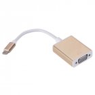 Usb 3.1 Type C To Vga Monitor Projector Cable Adapter For Macbook Chromebook Hd Gold