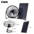 Usb 8 inch Solar Powered Fan Mini Ventilator 5 2w 6v Exhaust Fan Mobile Phone Power Bank Changer For House Outdoor black