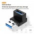 Usb Adapter Data Cable Adapter Extension Connector Elbow   U shaped for Notebook Phone 10gbps Transmission black C male to A female U type