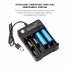 Usb Battery Charger 4 slot Independent Charging Adapter Two color Indicator For 18650 Lithium Battery black