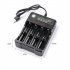 Usb Battery Charger 4 slot Independent Charging Adapter Two color Indicator For 18650 Lithium Battery black