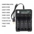 Usb Battery Charger 4 slot Independent Charging Adapter Two color Indicator For 18650 Lithium Battery black