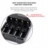 Usb Battery Charger 4 slot Independent Charging Adapter Two color Indicator For 18650 Lithium Battery black