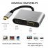 Usb C 4k Type C To Hdmi compatible Vga Usb3 0 Hub Adapter Dual Output for Galaxy S10 S9 S8 Huawei Grey