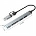 Usb C Hub 5 in 1 Double head Type C Docking Station Usb C To Usb3 0 Adapter For Notebook Laptop Computer HC 77A