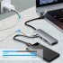 Usb C Hub 6 in 1 Dual head Type C usb Docking Station Pd Fast Charging Adapter Supports Sd tf Reading HC 13FL