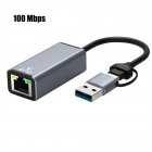 Usb C  Usb A To Ethernet Adapter 100 Mbps High speed Type C To Rj45 Mobile Phone Computer Network Card Network Converter HC 72S