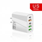Usb C Wall Charger Block 65w Type C Pd Qc3.0 Fast Charging Adapter For Iphone Ipad Android Tablet white US Plug