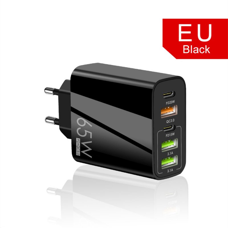 5 Port USB Type C Charger, 65W Fast Wall Charger, PD 3.0 Type C Charging  Block
