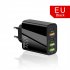 Usb C Wall Charger Block 65w Type C Pd Qc3 0 Fast Charging Adapter For Iphone Ipad Android Tablet black EU Plug