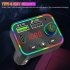 Usb Car Charger Bluetooth compatible 5 0 Fm Transmitter Mp3 Player F4u Disk tf Card F4 Colorful Atmosphere Lamp Audio Receiver Hands free Kit Black