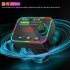 Usb Car Charger Bluetooth compatible 5 0 Fm Transmitter Mp3 Player F4u Disk tf Card F4 Colorful Atmosphere Lamp Audio Receiver Hands free Kit Black