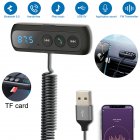 Usb  Car  Fm Bluetooth-compatible Wireless Digital Audio Adapter Fm Interconnect/aux Line Connection Car Audio black