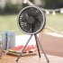 Usb Chargeable Desk Tripod Stand Air Cooling Fan With Night Light Outdoor Camping Ceiling Fan Multifunction Home Appliances Gray  DQ212  10 000 mAh High