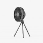 Usb Chargeable Desk Tripod Stand Air Cooling Fan With Night Light Outdoor Camping Ceiling Fan Multifunction Home Appliances Gray (DQ213) 4000mAh-Standard