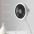 Usb Chargeable Desk Tripod Stand Air Cooling Fan With Night Light Outdoor Camping Ceiling Fan Multifunction Home Appliances Gray  DQ213  4000mAh Standard