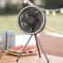 Usb Chargeable Desk Tripod Stand Air Cooling Fan With Night Light Outdoor Camping Ceiling Fan Multifunction Home Appliances Gray  DQ213  4000mAh Standard