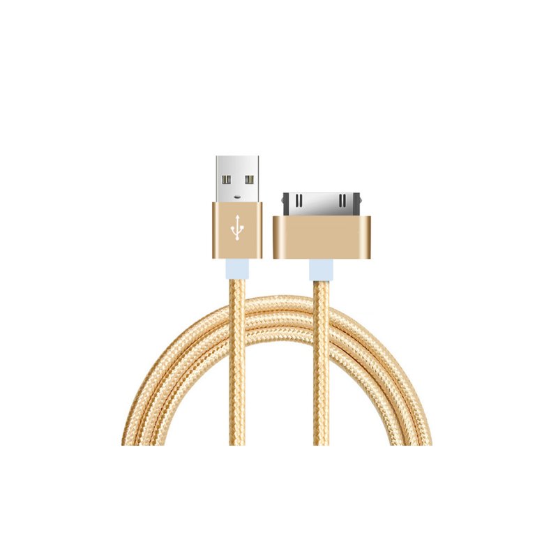 Usb Data Charger  Cable 1m Cable For Iphone 4 4s And Ipad 2 3 gold